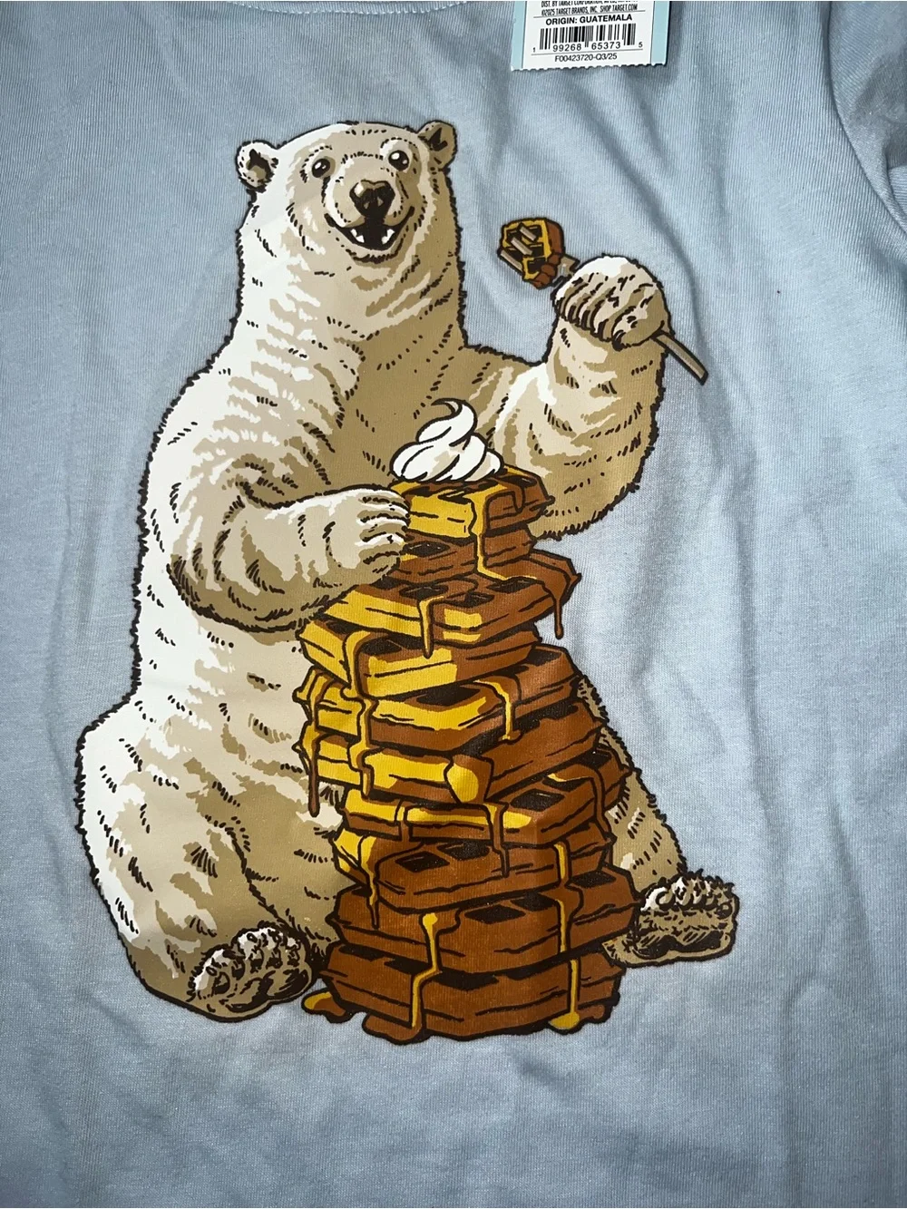 Cat & Jack Kids Long-Sleeve Tee with Polar Bear Pancake Stack Graphic - 4T - NWT